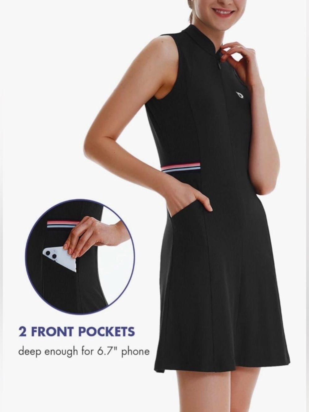 Baleaf Golf Tennis Sleeveless Dress - Picture 2 of 8